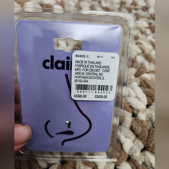 Nose Stud- Diamond Bone Stud- Piercing NWT (*free Add On) - Picture 2 of 7